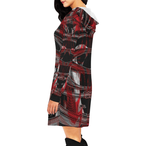 5000xart 16 All Over Print Hoodie Mini Dress (Model H27)
