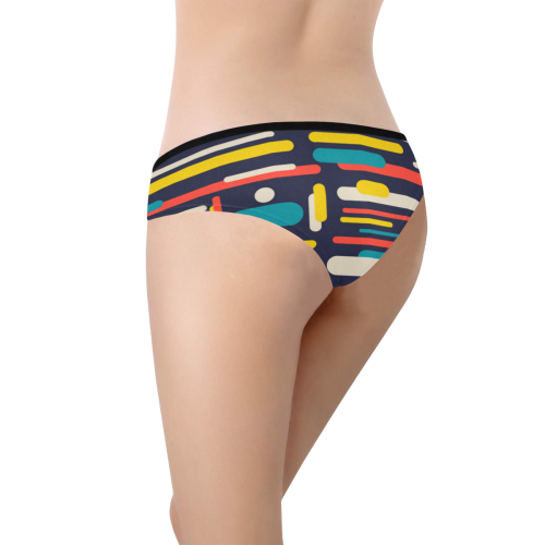 Colorful Rectangles Women's Hipster Panties (Model L33)