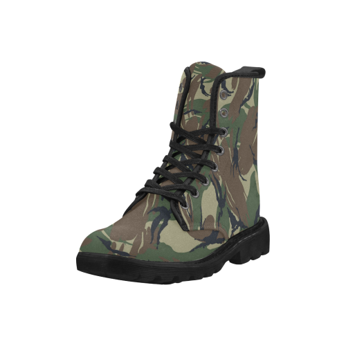 CAMOUFLAGE-WOODLAND 3 Martin Boots for Women (Black) (Model 1203H)