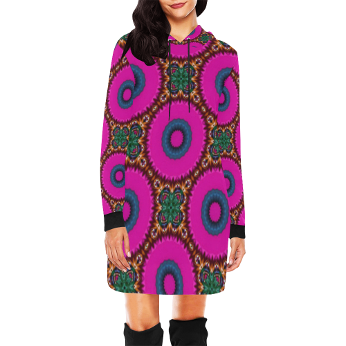 annabellerockz_1long hoodie All Over Print Hoodie Mini Dress (Model H27)