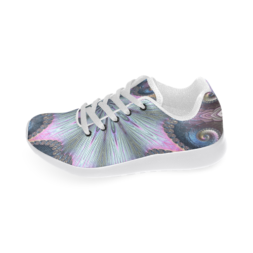 Pastel Abalone Shell Spiral Fractal Mandala 2 Women’s Running Shoes (Model 020)