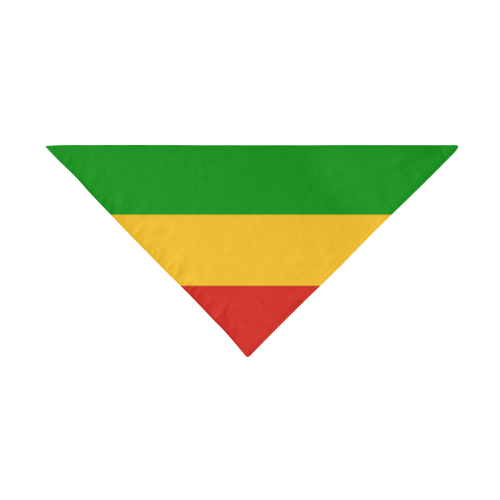 Rastafari Flag Colored Stripes Pet Dog Bandana/Large Size