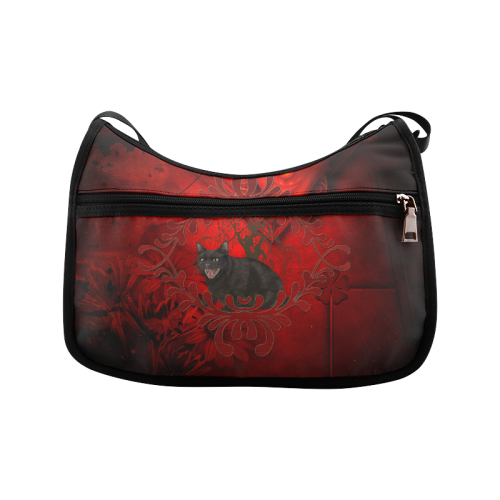 Funny angry cat Crossbody Bags (Model 1616)