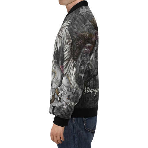 Aweswome steampunk horse with wings All Over Print Bomber Jacket for Men/Large Size (Model H19)