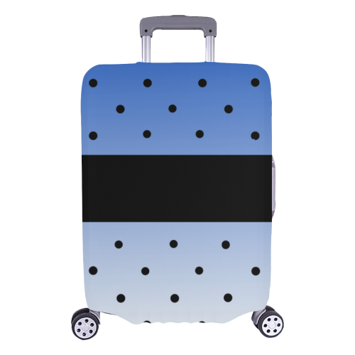 polka blue Luggage Cover/Large 26"-28"