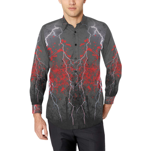 Laughing nightmare by Nico Bielow Men's All Over Print Casual Dress Shirt (Model T61)