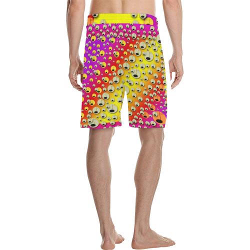 festive music tribute in rainbows Men's All Over Print Casual Shorts (Model L23)
