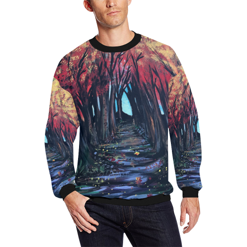 Autumn Day All Over Print Crewneck Sweatshirt for Men (Model H18)