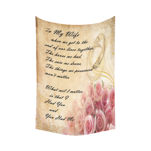 to-mywife- Cotton Linen Wall Tapestry 60"x 90"