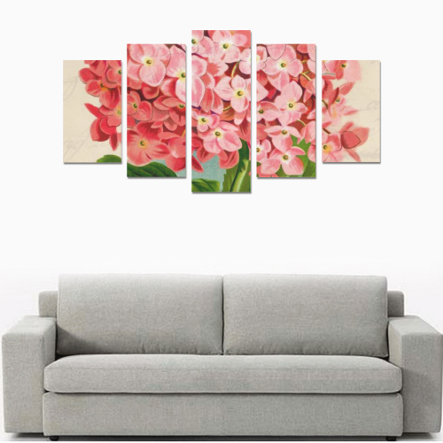 pink hydrangia Canvas Print Sets A (No Frame)