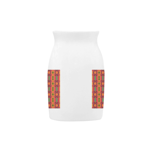 Tribal shapes in retro colors (2) Milk Cup (Large) 450ml