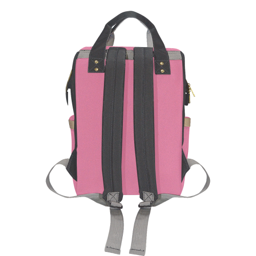color pale violet red Multi-Function Diaper Backpack/Diaper Bag (Model 1688)