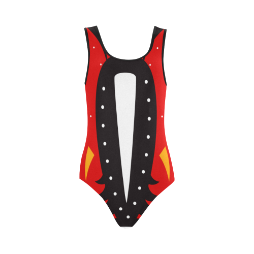 tribal ethnic Vest One Piece Swimsuit (Model S04)