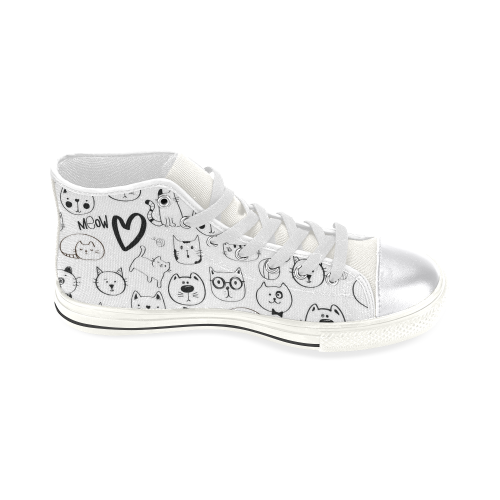 Meow Cats Women's Classic High Top Canvas Shoes (Model 017)