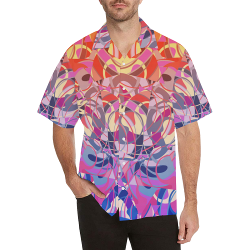 Summer Sunset Abstract Hawaiian Shirt (Model T58)
