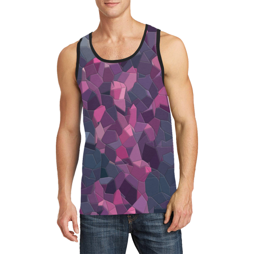 purple pink magenta mosaic #purple Men's All Over Print Tank Top (Model T57)