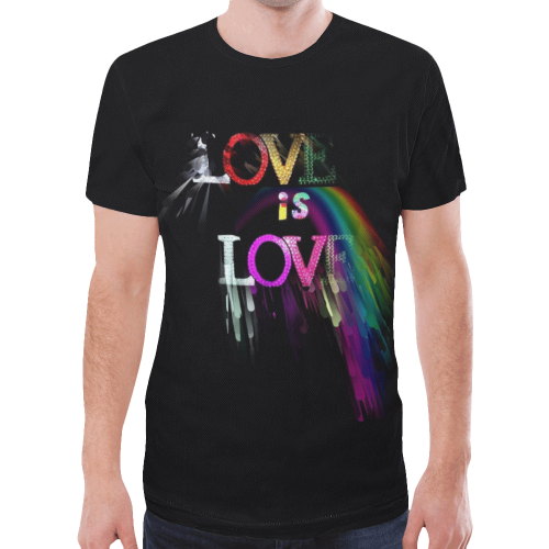 Love is Love by Nico Bielow New All Over Print T-shirt for Men (Model T45)