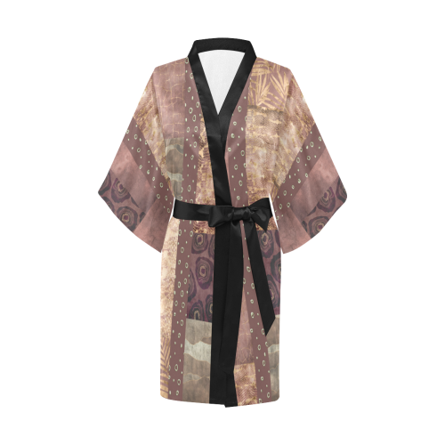 African Python Patchwork Kimono Robe