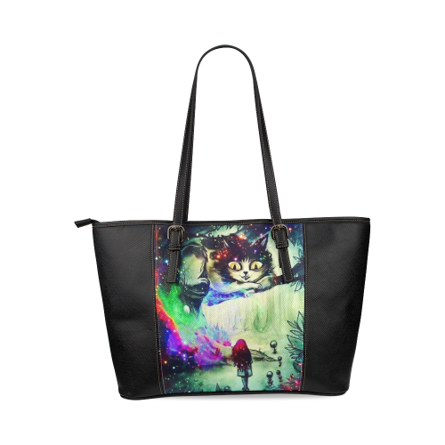 Alice in Wonderland Leather Tote Bag/Small (Model 1640)