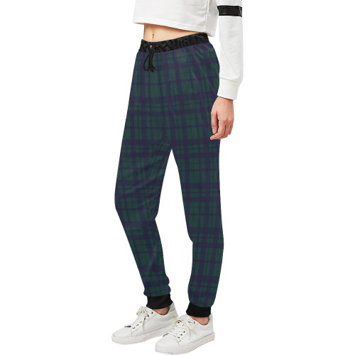 Green Plaid Rock Style Unisex All Over Print Sweatpants (Model L11)