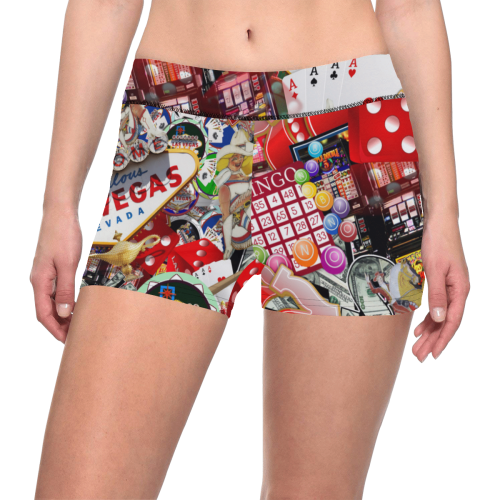 Las Vegas Icons - Gamblers Delight Women's All Over Print Short Leggings (Model L28)