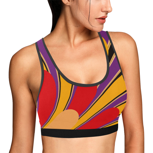 Feather Pattern Women's All Over Print Sports Bra (Model T52)