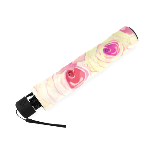 Pink and Yellow Tea Roses Foldable Umbrella (Model U01)