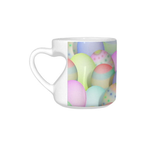 Pastel Colored Easter Eggs Heart-shaped Mug(10.3OZ)