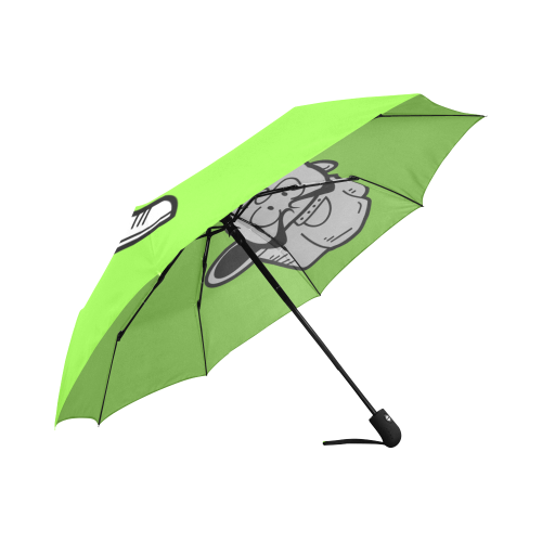 Lime Green Umbrella Auto-Foldable Umbrella (Model U04)