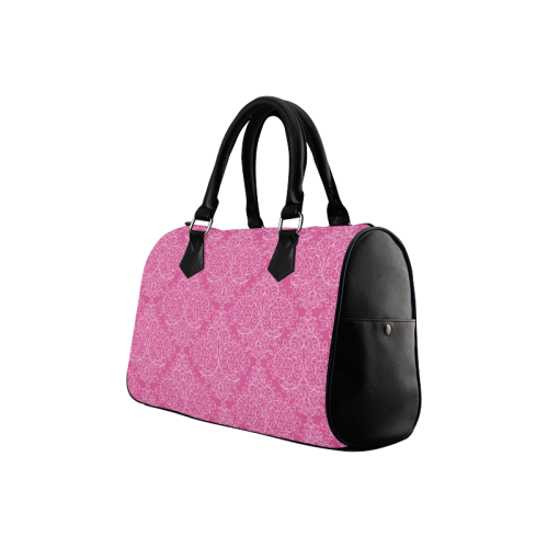 Fairlings Delight's Luxury Glam Collection- Pink Damask 53086 Boston Handbag (Model 1621)