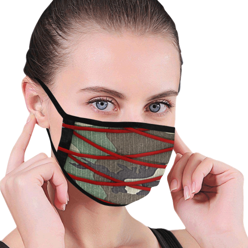 camouflage corsage community face mask Mouth Mask (15 Filters Included) (Non-medical Products)