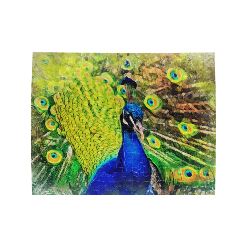 peacock Rectangle Jigsaw Puzzle (Set of 110 Pieces)