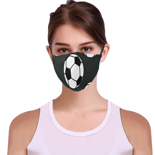mascarillas patron balones 3D Mouth Mask with Drawstring (Pack of 3) (Model M04)