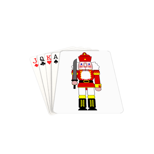 Christmas Red Nutcracker Toy Soldier Playing Cards 2.5"x3.5"