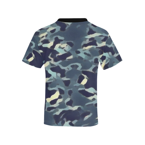 CAMOUFLAGE BLUE WASHED-OUT Kids' All Over Print T-shirt (Model T65)