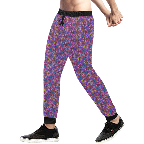 Purple Doodles - Hidden Smiles Men's All Over Print Sweatpants (Model L11)