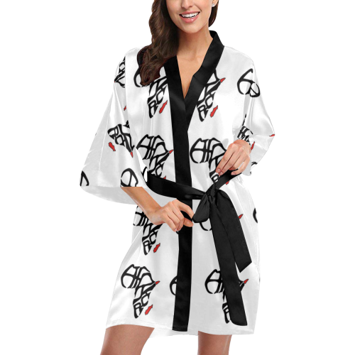 Kimono Robe print Africa logo _CAM237Design Kimono Robe
