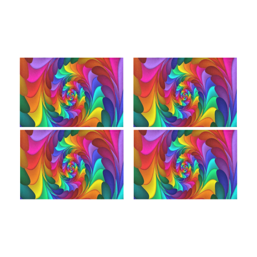 RAINBOW CANDY SWIRL Placemat 12’’ x 18’’ (Set of 4)