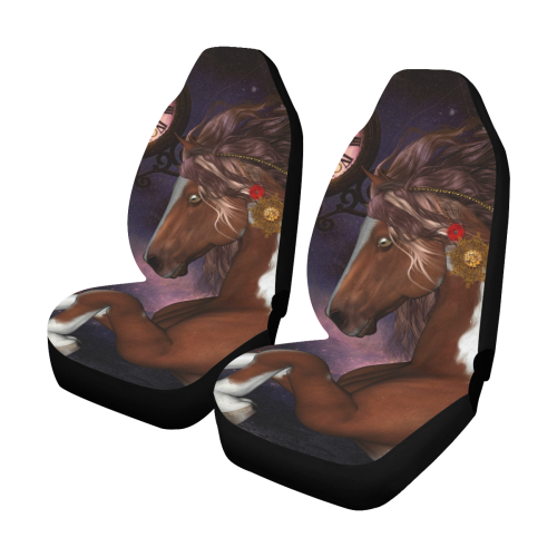 Awesome steampunk horse with clocks gears Car Seat Covers (Set of 2)