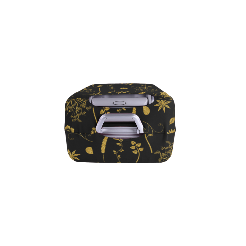 Ethno Floral Elements Pattern Gold 2 Luggage Cover/Small 18"-21"