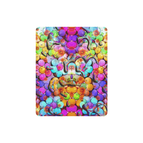 Candy Flower Drops by Nico Bielow Rectangle Mousepad