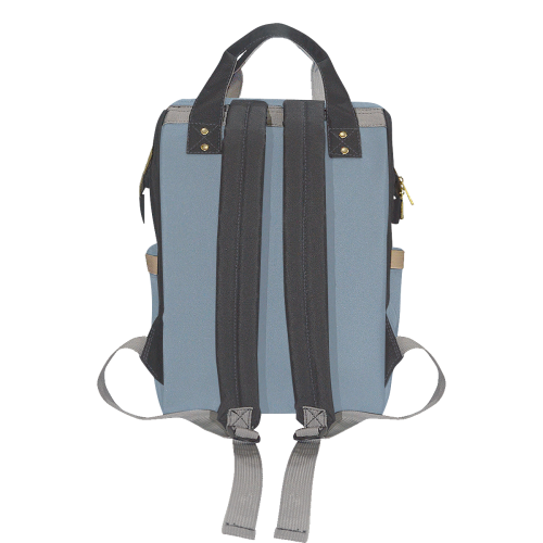 color light slate grey Multi-Function Diaper Backpack/Diaper Bag (Model 1688)