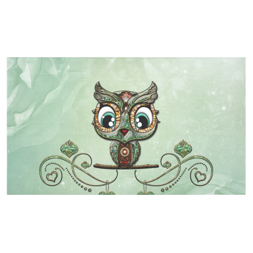 Cute little owl, diamonds Cotton Linen Tablecloth 60"x 104"