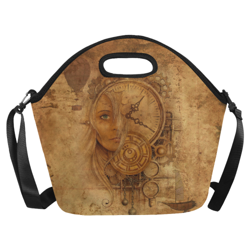 A Time Travel Of STEAMPUNK 1 Neoprene Lunch Bag/Large (Model 1669)