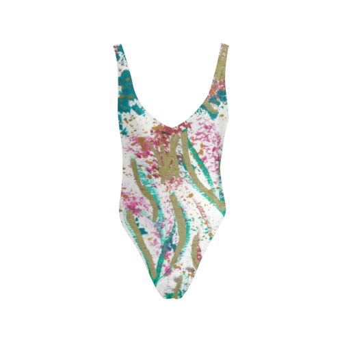 Undersea World Swimming Costume Sexy Low Back One-Piece Swimsuit (Model S09)