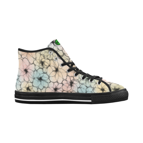Pastel Flowers. Inspired by the Magic Island of Gotland. Vancouver H Women's Canvas Shoes (1013-1)