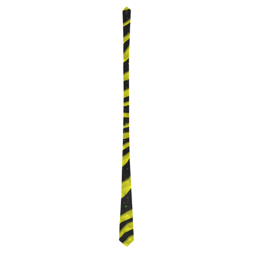 Ripped SpaceTime Stripes - Yellow Classic Necktie (Two Sides)