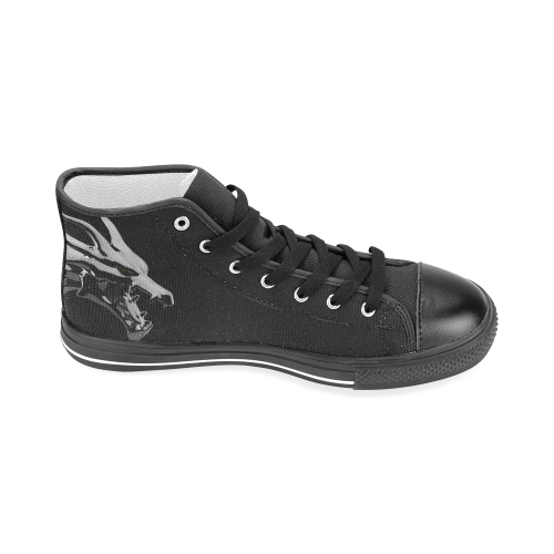 Steel Dragons V1.0 Blackout Men’s Classic High Top Canvas Shoes (Model 017)