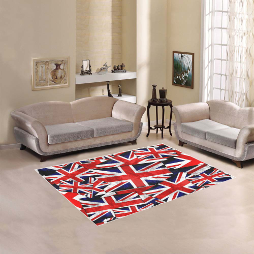 Union Jack British UK Flag Area Rug 5'3''x4'