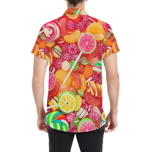Sweets by Artdream Men's All Over Print Short Sleeve Shirt (Model T53)